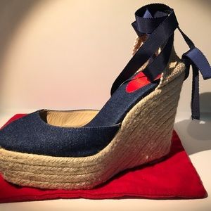 Christian Louboutin Denim wedges