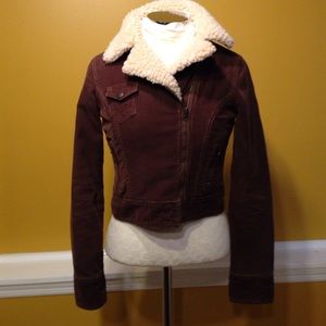 Twenty One Faux Shearling Trim Corduroy Jacket S