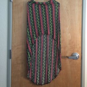 High low skirt. Tribal pattern