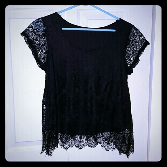 Black lace shirt