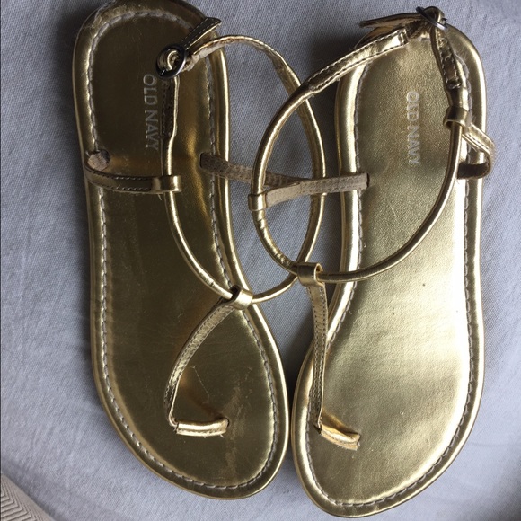 Old Navy Gold Metallic Gladiator Sandals