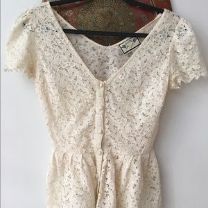 Romantic Anthropology lace peplum top