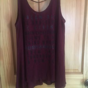 Maroon shark bite tank