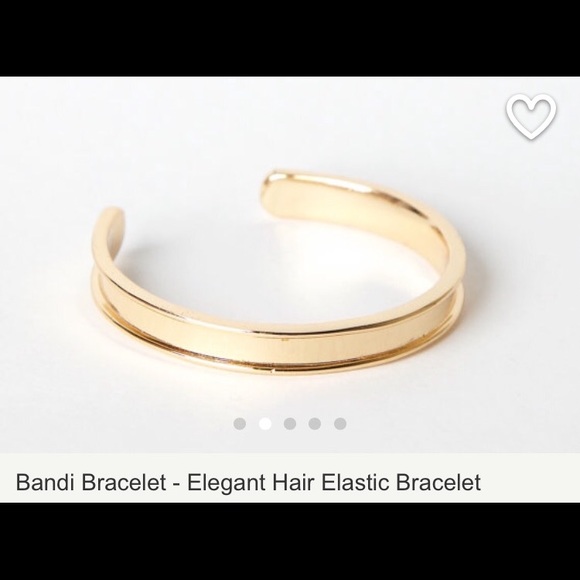 "Bandi" Gold Hair Elastic Bracelet - Picture 2 of 4