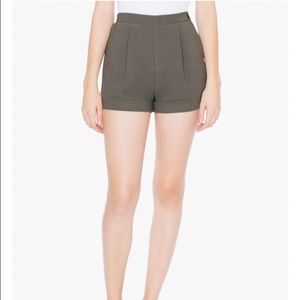 American Apparel crepe cuff shorts