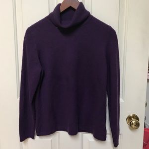 Charter Club Cashmere turtleneck sweater: purple