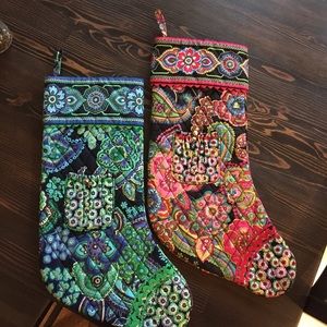 NWOT Vera Bradley Christmas Stocking Set