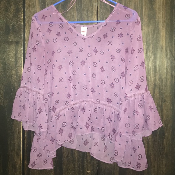 Purple gypsy style shirt