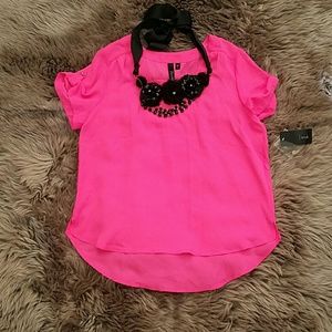 // Nwt pink sheer top //