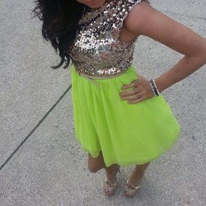 Jodi Kristopher Sequin Swing Party Dress