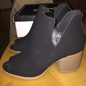 Qupid Peep Toe Booties