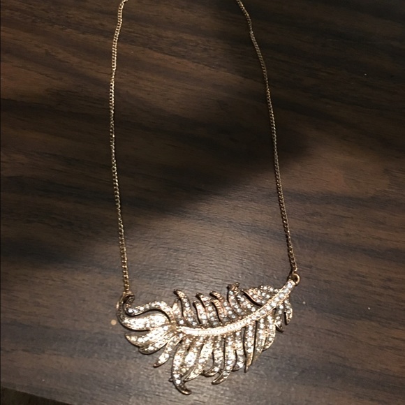 Diamond feather necklace - Picture 1 of 1