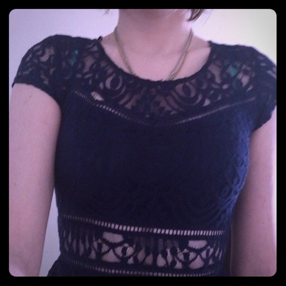 Navy blue h&m dress