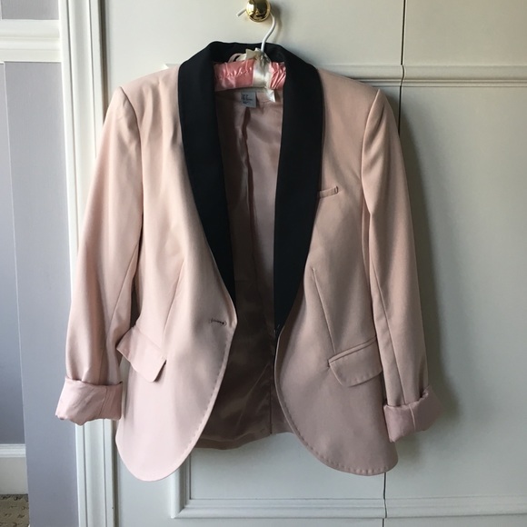 Pink and black blazer