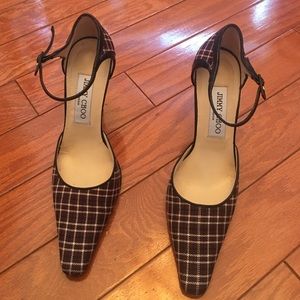 Jimmy Choo Brown Plaid Heels