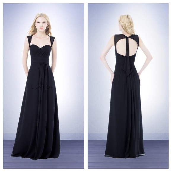 Bill Levkoff 485 Gray/Pewter Bridesmaid Dress