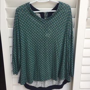 LUCKY BRAND tunic women's 2x