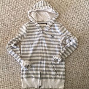 Striped Zip Up Hoodie