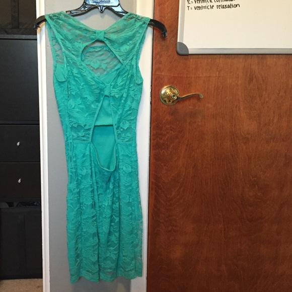 Windsor Dresses Soldwindsor Teal Lacy Dress Poshmark