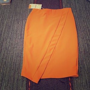 Zara Gold Pencil Skirt- (M)