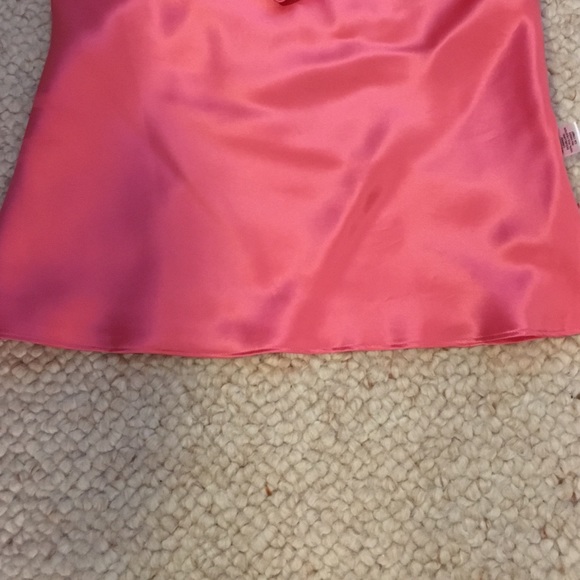 Banana Republic Coral 100% Silk Cowlneck Halter S - Picture 3 of 4