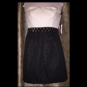 Black/white strapless dress "As You Wish" NWT