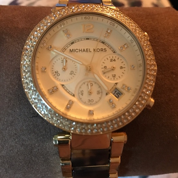 Michael Kors Gold Tortoise Watch
