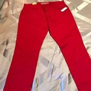 New with tags, Red Old Navy Rockstar Jeans.