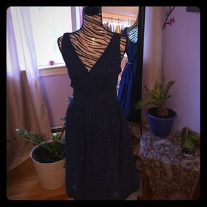Navy blue lace dress