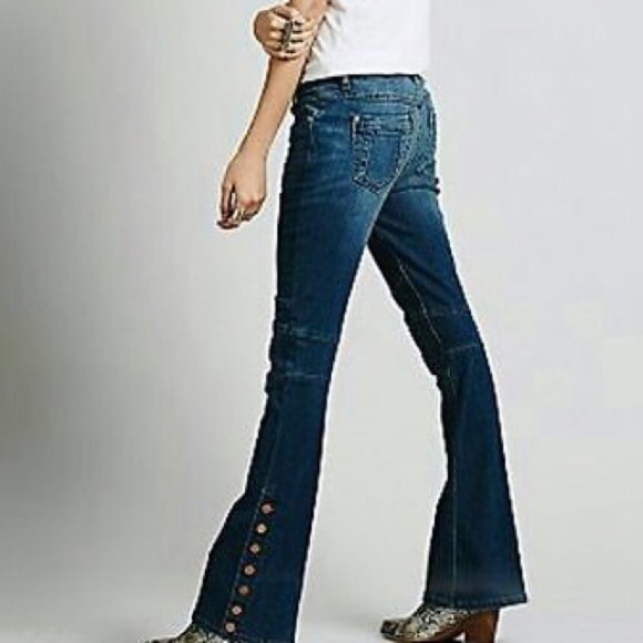 🆕NWT RARE Skinny Free People Skyler Flare Jeans29 - Picture 4 of 4