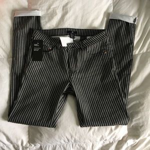 Black & White Striped jeans