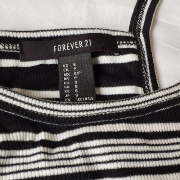 Forever 21 Striped Crop Top - Picture 2 of 2
