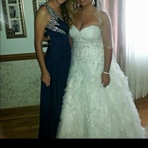 Sequin Hearts, Navy blue formal dress