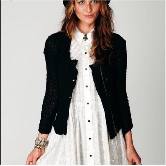 Free People Lace Zip Jacket