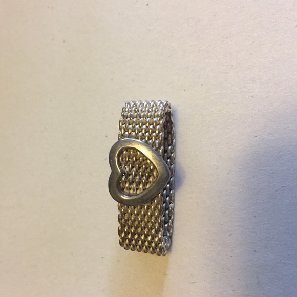 Genuine silver heart ring