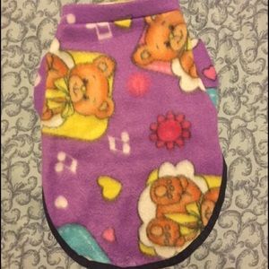 Fleece Warm Purple Sweater With Bears For Pets XS