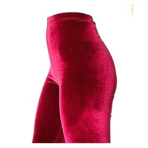 American Apparel Velvet (Burgundy) Leggings.