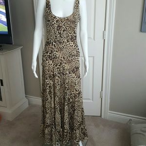Leopard animal print maxi dress