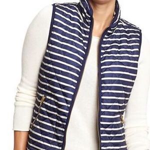 Navy and white stripe vest