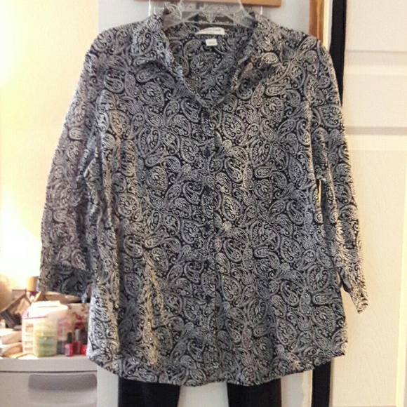 Coldwater Creek no iron button down blouse