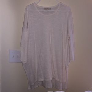 LOFT Sweater Top Tunic Large L Cream Ann Taylor