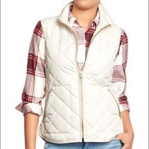 Ivory quilted vest