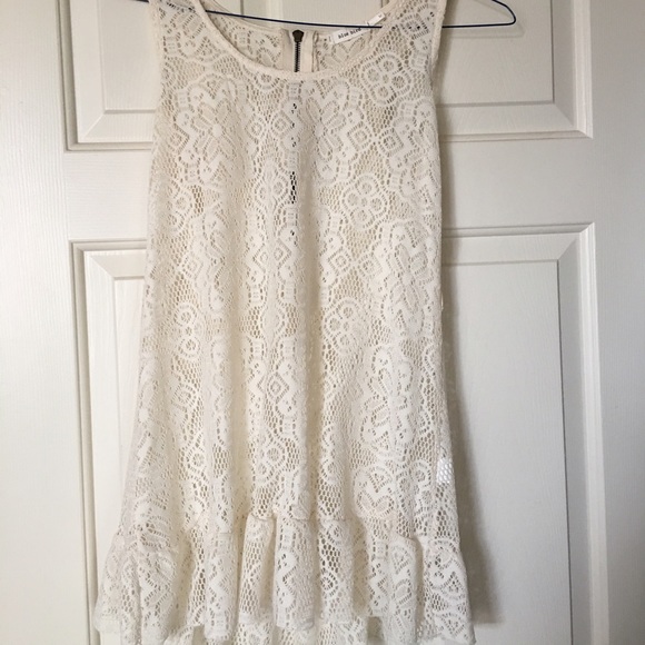Cream Lace see-through dress/cover up - Picture 1 of 3