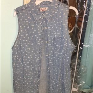 Button up denim top