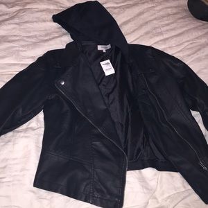 Charlotte Russe black leather jacket - Size L
