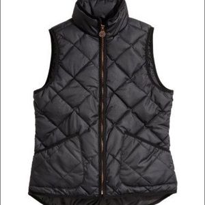 Black quilted vest