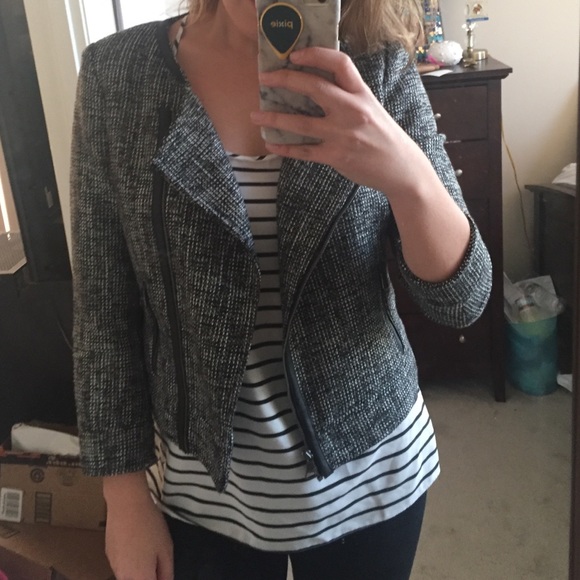 Black and white patterned Banana Republic Jacket