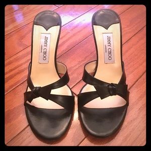 Black Leather Jimmy Choo Shoes