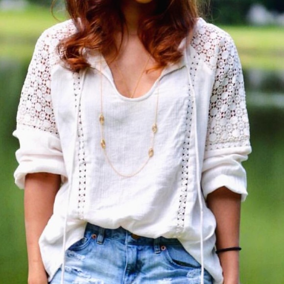 Cream lace tunic