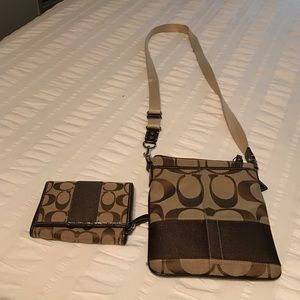 Coach Crossbody Purse and Wallet Bundle